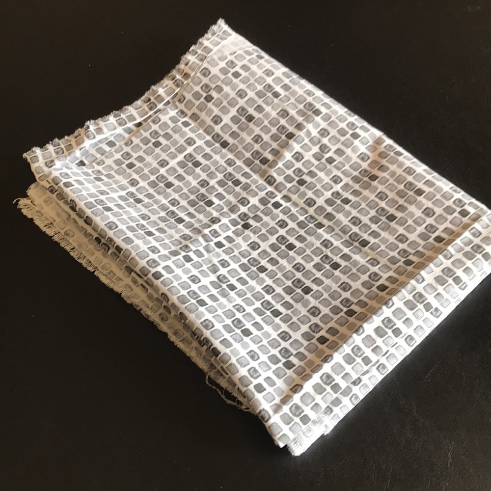 Prewashed crafting fabric remnant gray squares